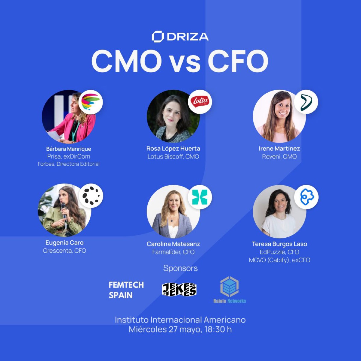 Ponentes de la VI edición de CMO vs CFO